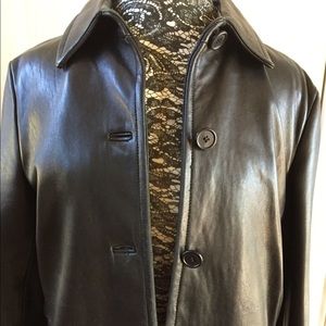 Liz Claiborne black supple leather jacket
